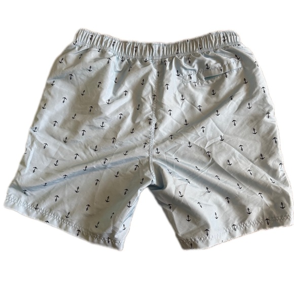 Nautica Men’s Swin Trunks Light blue w/dark blue anchors size Large - Picture 2 of 3